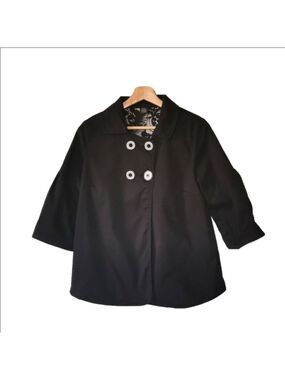 Babystyle Maternity black pea coat. Size small.. EUC